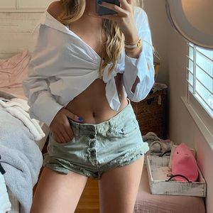 army green shorts